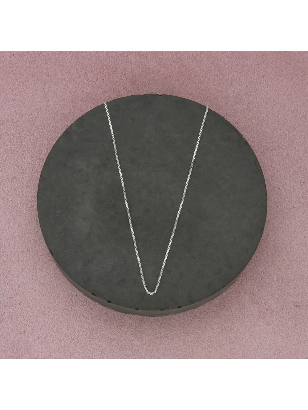 sterling silver italy 1mm box chain necklace size 18.25in